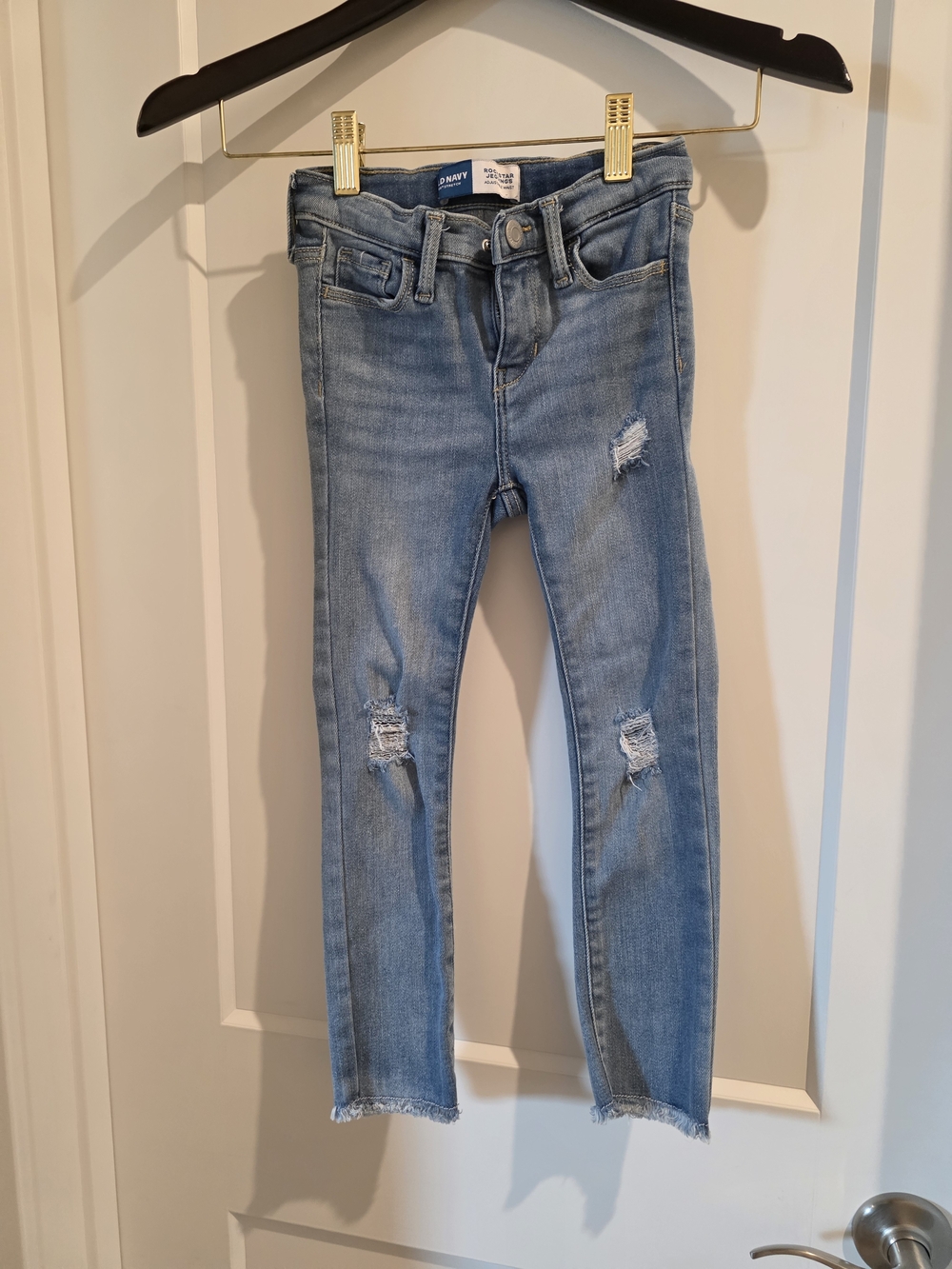 Old Navy Girls' Light Blue Distressed Skinny Jeans
